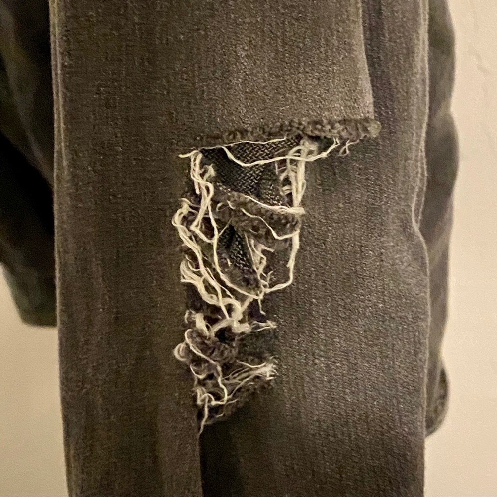 CPO provisions gray denim destroyed shirt EUC - Picture 7 of 15